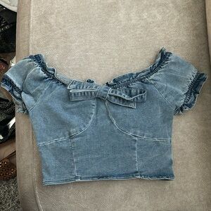 Denim crop top